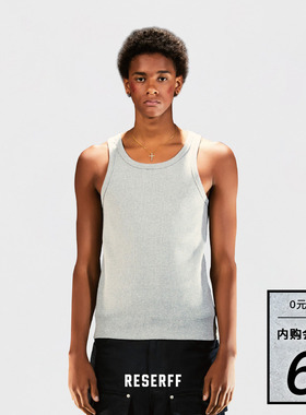 RESERFF PURE 质感亲肤450G新疆棉重磅塑形内搭打底粗螺纹背心