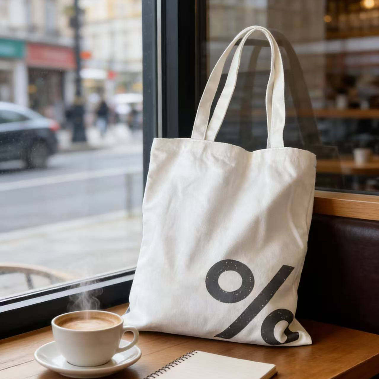 特价清仓！ins风格百分号%阿拉比卡手提单肩收纳休闲购物帆布包,箱包皮具/热销女包/男包,时尚帆布包,淘宝优惠券,粉丝福利购,淘宝优惠卷