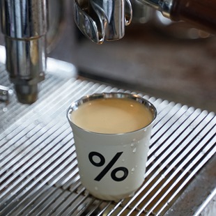 Arabica百分号%风格 浓缩咖啡杯双层不锈钢304小巧复古shot杯 意式