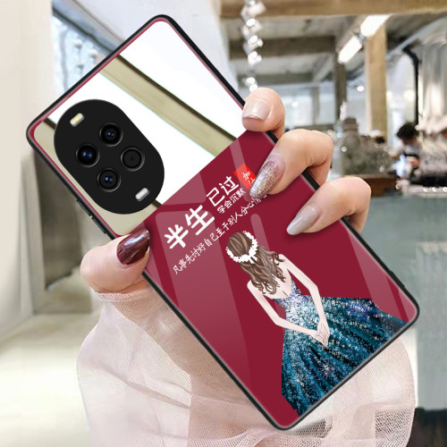 半生已过适用华为nova15手机壳14玻璃带镜子13镜面nova12pro补妆镜照片定制11男女10个性9
