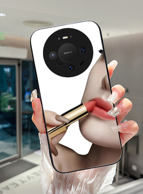 全镜子适用华为mate80手机壳玻璃mate60pro镜子70镜面mate40epro补妆镜化妆镜mate30