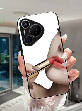 镜子镜面玻璃手机壳适用华为pura70简约个性网红华为p60男女款补妆镜华为p50pro