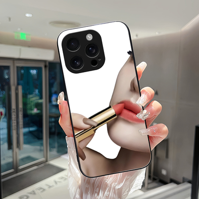 玻璃手机壳带镜子镜面补妆镜