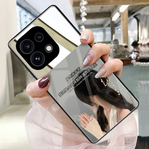 滚烫的人生适用opporeno16手机壳15玻璃12带镜子13镜面reno14pro来图订制reno9定做个性reno8照片保护套6