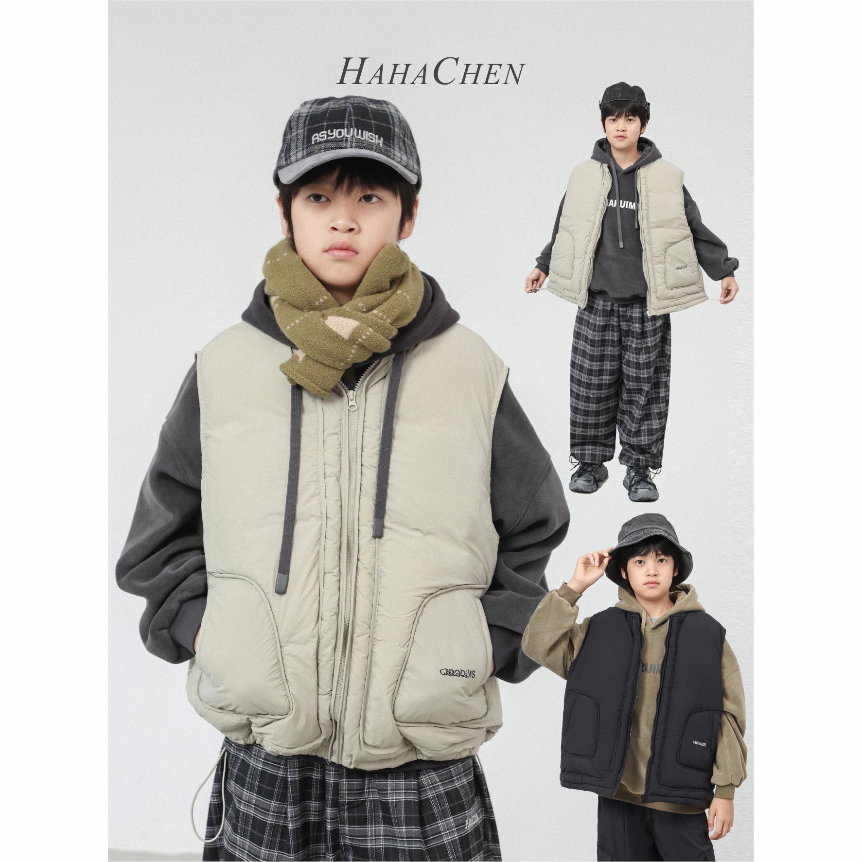 【清仓特价】哈哈辰男童冬季外穿保暖夹棉马甲外套【NO退NO换】