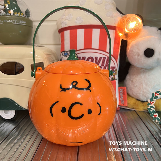 snp0659jp 日本购回 中古品 万圣节南瓜查理布朗糖果桶 现货