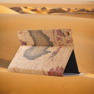 适用苹果ipad2保护套老款 硬壳 ipad3超薄保护壳ipad4外壳A1458复古世界地图A1395休眠A1430保护套1416皮质时尚