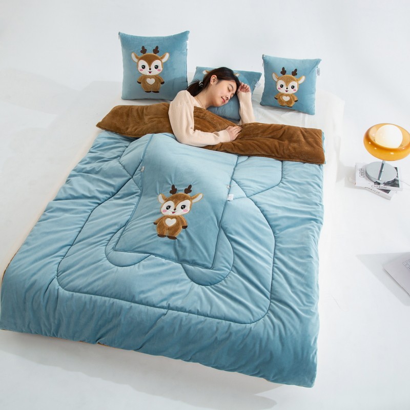 水晶绒两用抱枕被子卡通可机洗四季靠垫被汽车办公室午休枕头被厚,居家布艺,抱枕被,淘宝优惠券,粉丝福利购,淘宝优惠卷