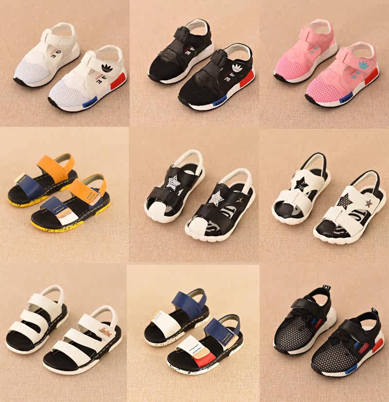 Pantoufles enfants en similicuir pour été - Ref 1034650 Image 1