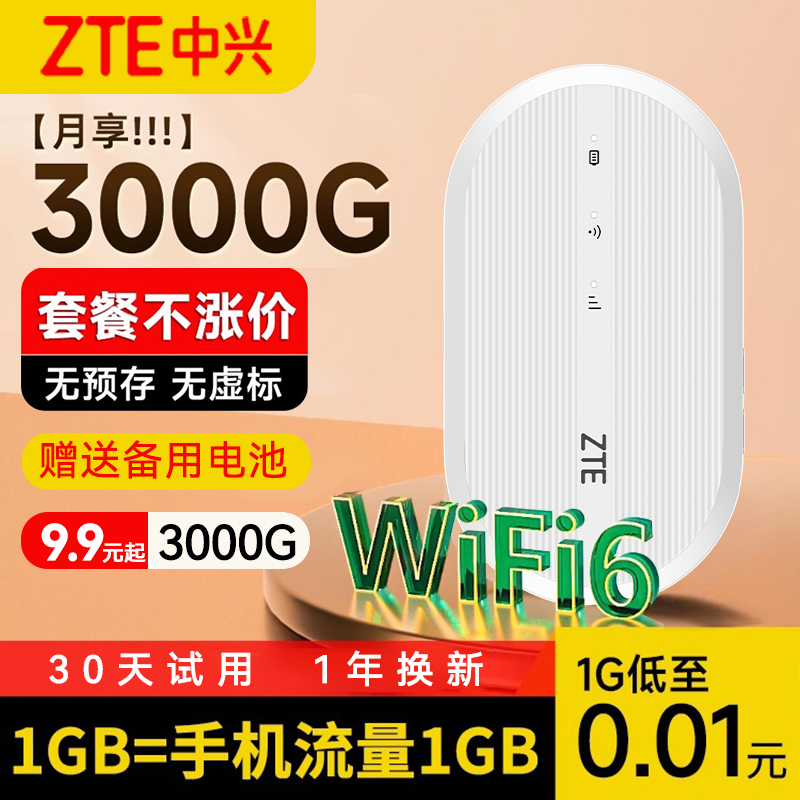 中兴随身wifiMF936移动无线4g全网通车载宿舍便携式热点流量上网卡旅游高速随行wifi6