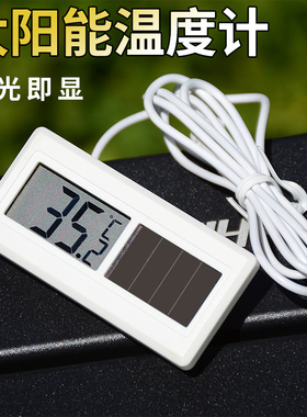 太阳能家用水族鱼缸温度计测温感温车载带点烟器插头温度表DST-50