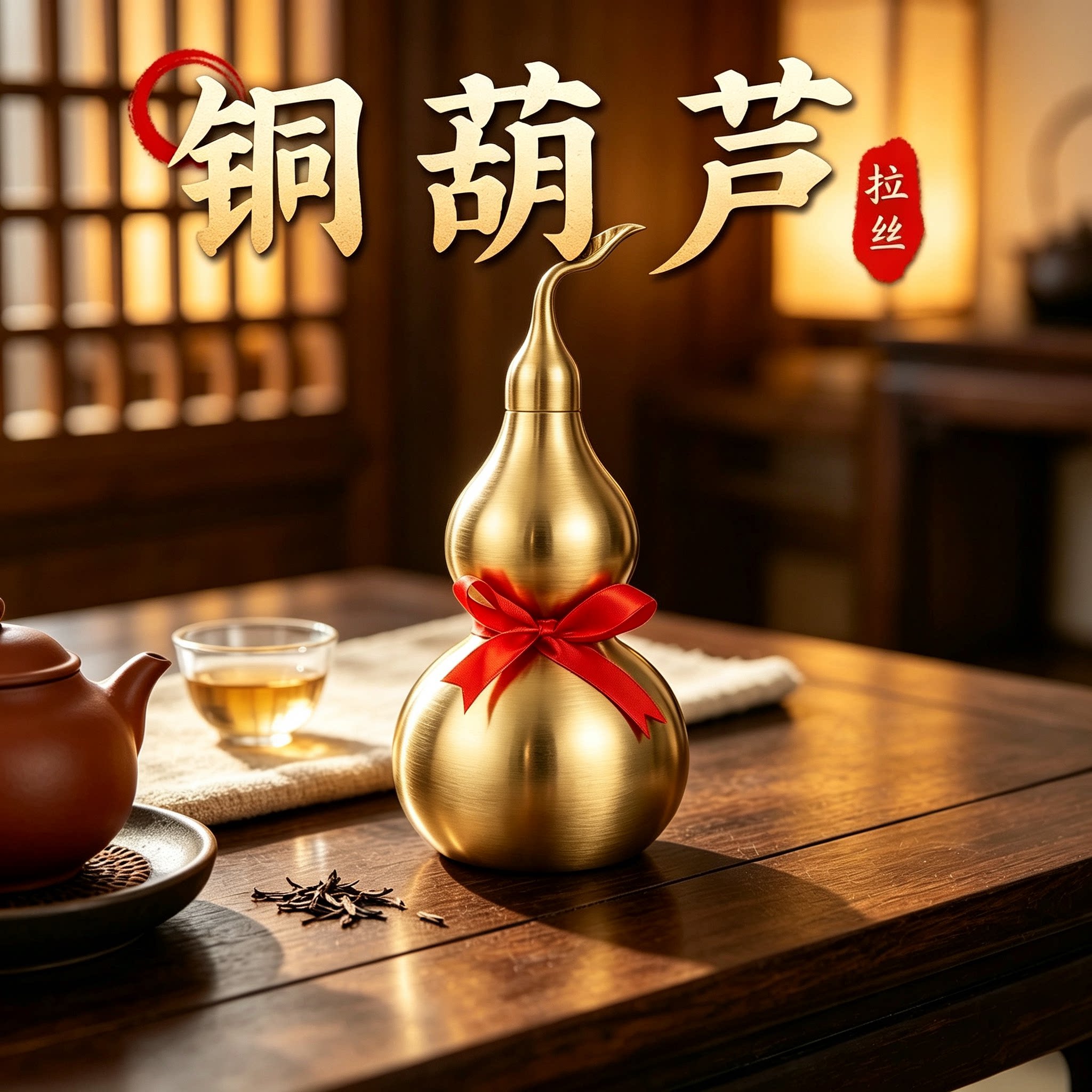 黄铜八卦葫芦摆件玄关客厅乔迁