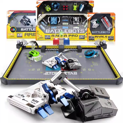 【科学探索】赫宝博茨大战智能遥控双人格斗机器人机甲玩具