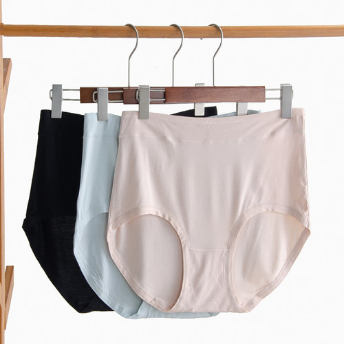 大码女士莫代尔内裤高腰收腹