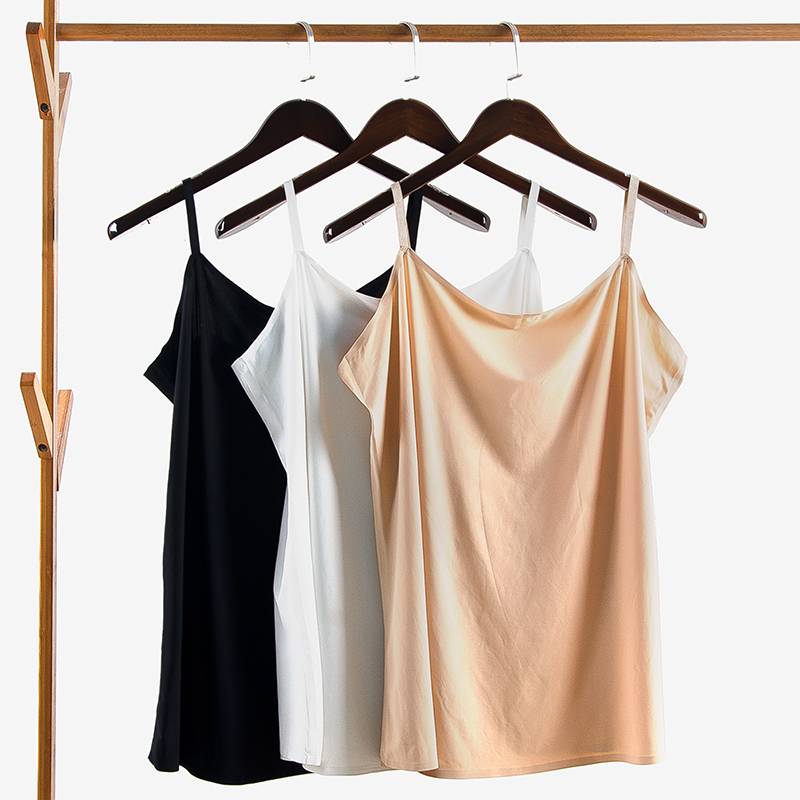 大码冰丝长款无痕背心吊带