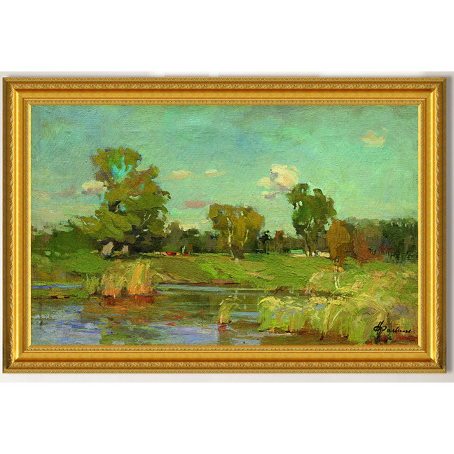 油画电表箱玄关客厅卧室装饰画挂画壁画欧式俄罗斯珐明(父)风景