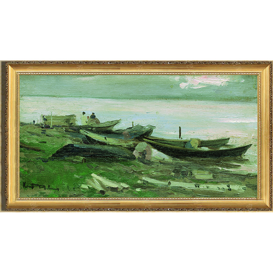 油画现代电表箱玄关客厅装饰画挂画壁画俄罗斯珐明(父)伏尔加河