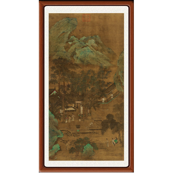 国画山水画复制字画客厅卧室装饰画书画作品挂画仇英雅集图赠装裱