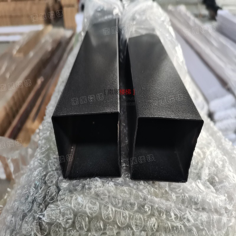 304黑色50方管扶手楼梯护栏配件