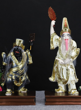 黑白无常七爷八爷神像一对价