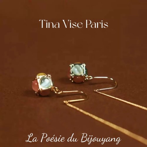 镀K金A1040《霜雨初晴》 耳钉-29.9