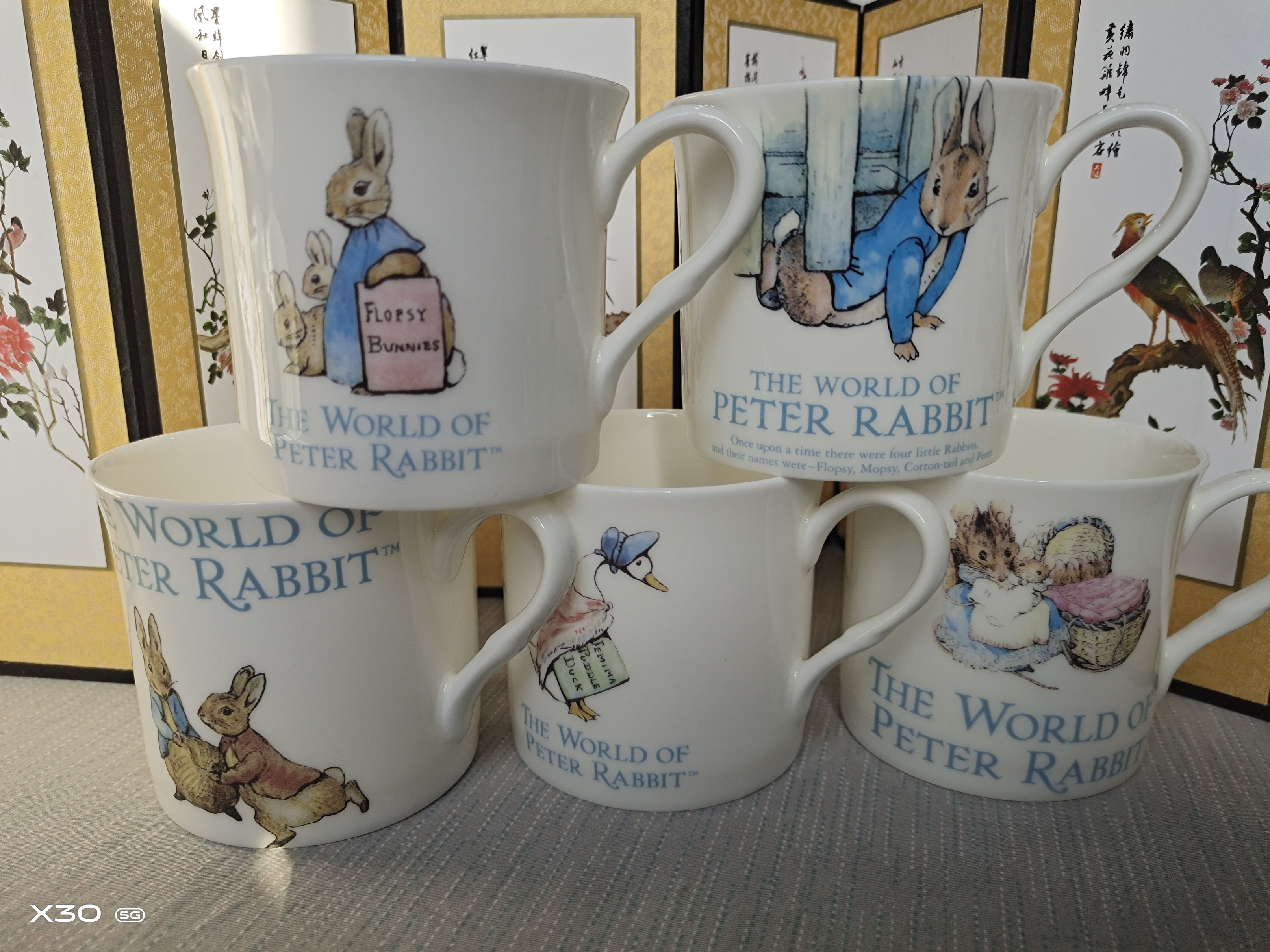 唐山产骨瓷彼得兔系列茶杯可微波