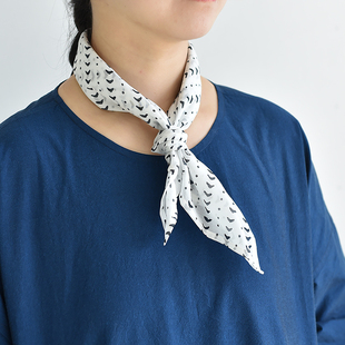 花与棉花/腕颈多用 碎花薄款60*60cm四方形围巾小款丝棉小丝巾女