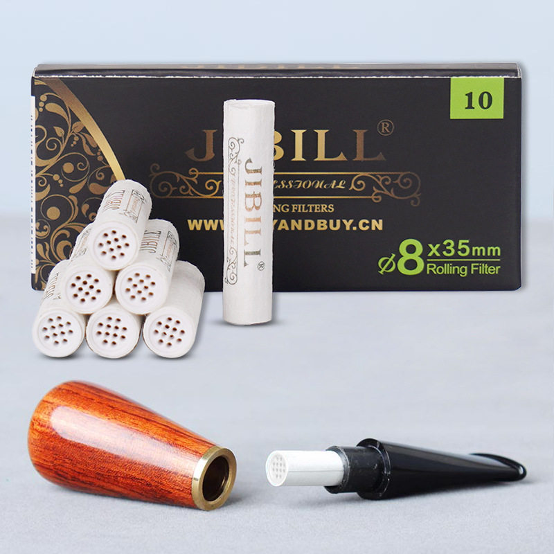 高希霸宽短8×35mm活性炭滤芯雪茄烟嘴石楠木循环过滤嘴专用