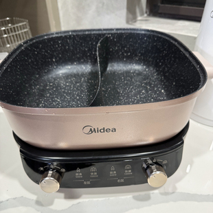 美的速沸电火锅电锅家用鸳鸯锅分体式多功能电热锅火锅专用锅新款