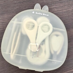 SnowBear小白熊婴儿指甲剪套装新生宝宝指甲剪刀儿童专用磨甲器