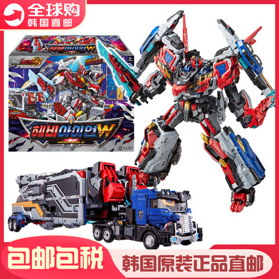 韩国Metal Cardbot W 金属卡炫卡斗士玄铁战神卡车变形机器人玩具