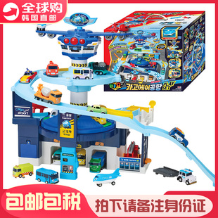 韩国Tayo太友巴士汽车飞机航站楼停车场轨道儿童闯关益智玩具套装