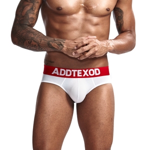 ADDTEXOD男士内裤三角纯棉性感内衣青年运动健身白内裤诱惑比基尼