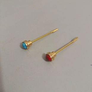 鼻烟壶配件葫芦盖口铜勺耳挖勺鼻烟壶药粉勺文玩 内画鼻烟壶