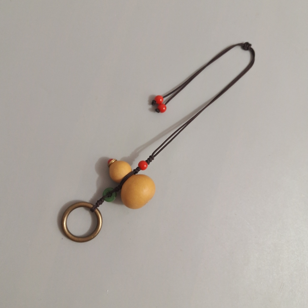 绣眼鸟笼配件鸟笼手扣文玩配饰吊坠挂件纯手工编织铜环跑环真葫芦