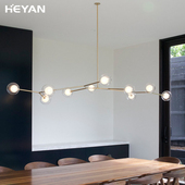 北欧客厅魔豆吊灯具分子灯后现代轻奢创意个性 餐厅卧室吧台侘寂风