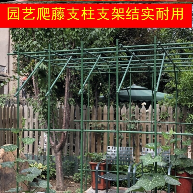 角瓜菜园葡萄架子户外爬藤架子花支架搭架子欧式果蔬柿苗植物架