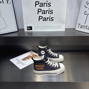 真皮高帮厚底帆布鞋板鞋女2026新款百搭舒适软底系带休闲运动鞋女