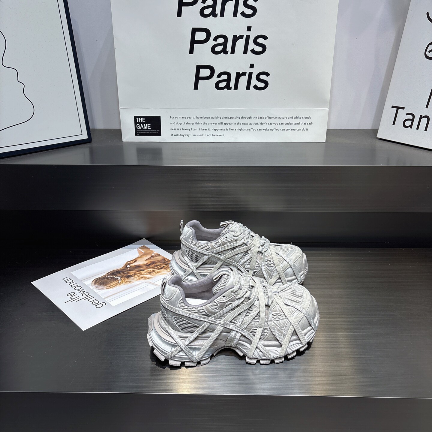 卡皮巴拉绑带增高厚底老爹鞋女2026新款小个子百搭舒适软底运动鞋