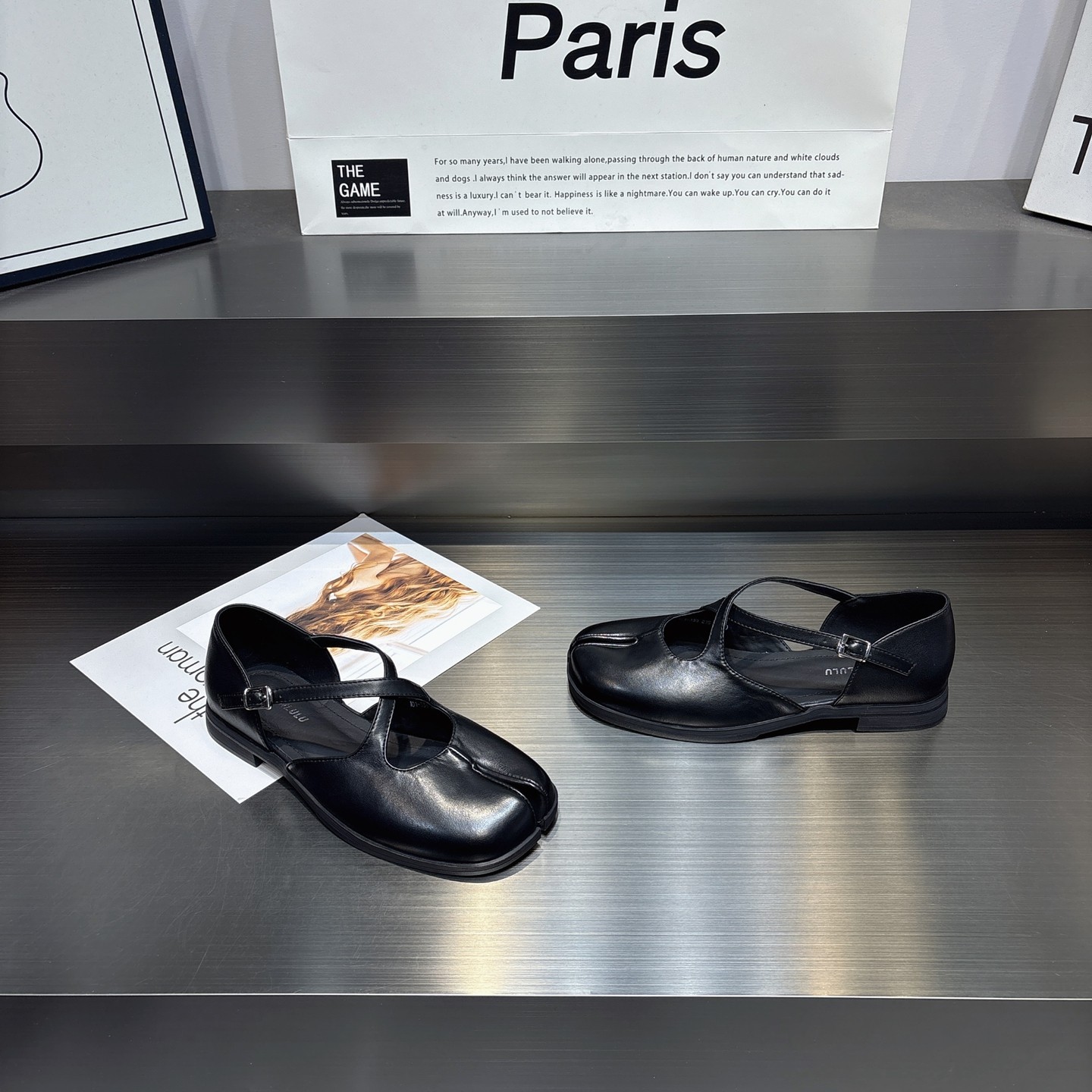 真皮一字扣交叉带分趾猪蹄鞋女2026新款浅口一脚蹬软底玛丽珍鞋,女鞋,时尚芭蕾鞋,淘宝优惠券,粉丝福利购,淘宝优惠卷