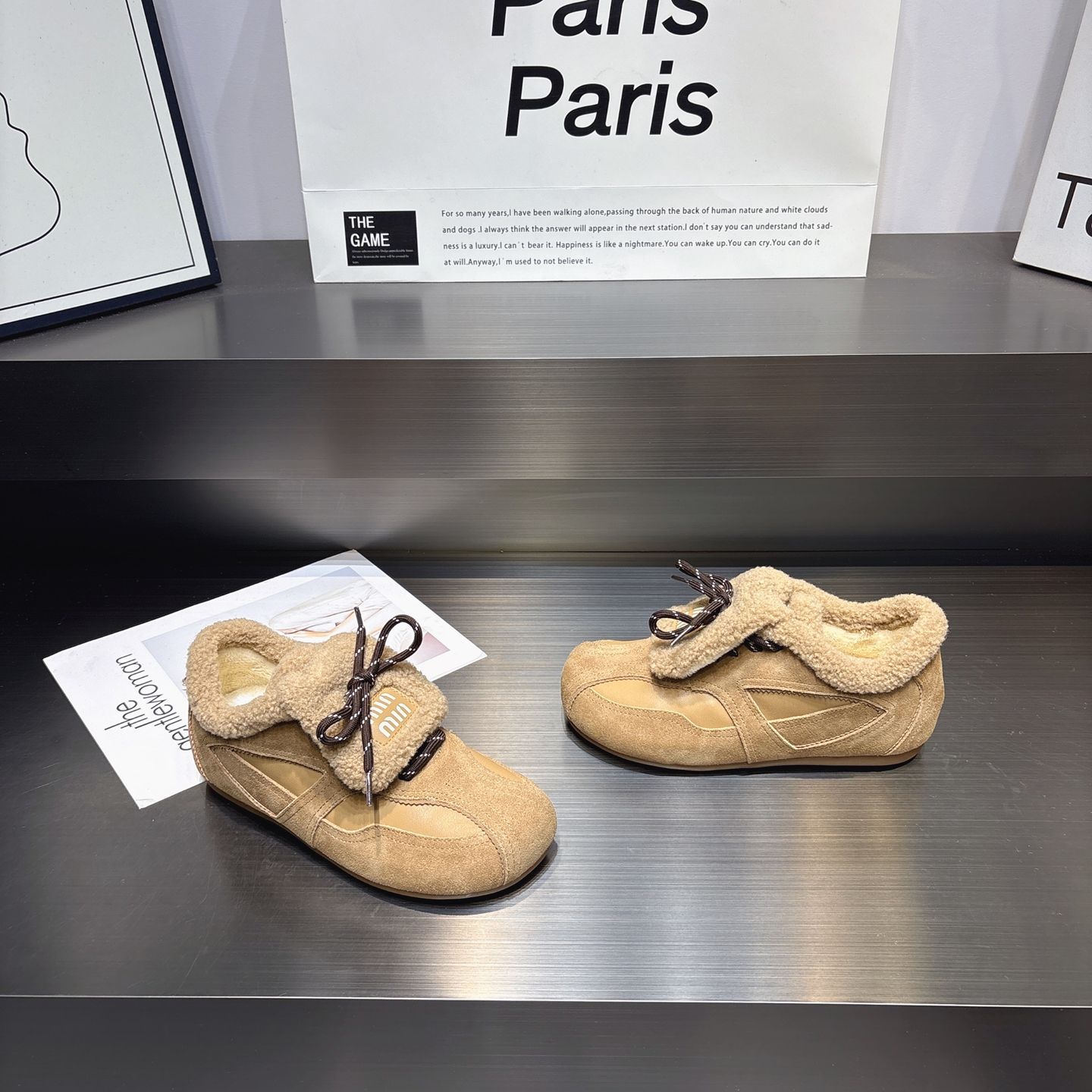 真皮增高舒适软底系带勃肯棉鞋