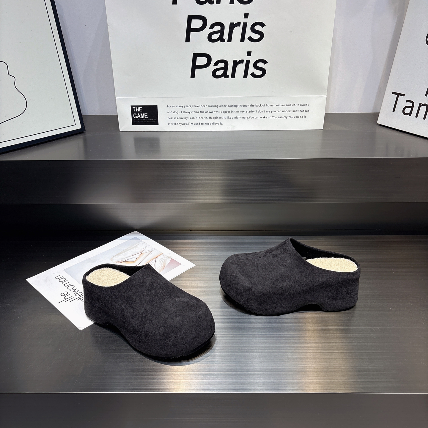 包头绒面增高复古勃肯鞋女