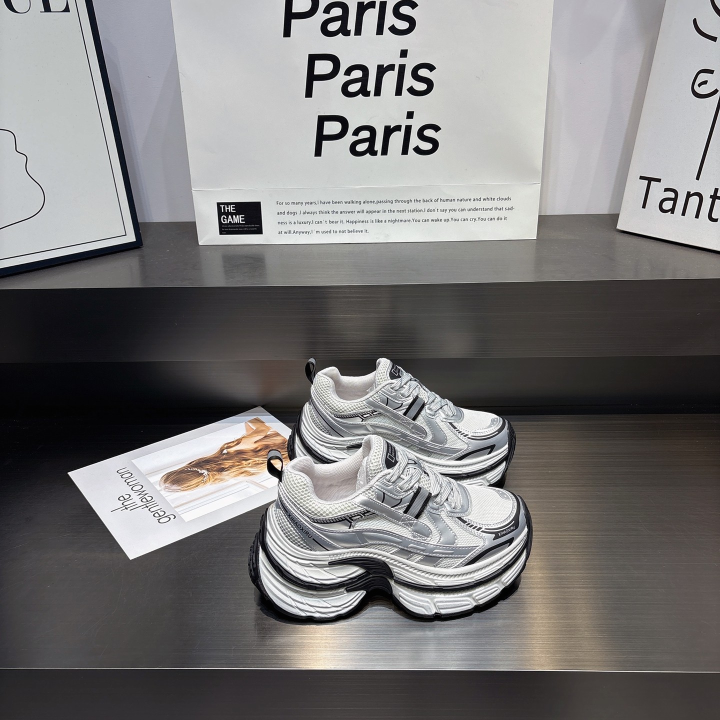 真皮透气厚底老爹鞋女2026春季新款小个子6cm增高软底休闲运动鞋,女鞋,老爹鞋,淘宝优惠券,粉丝福利购,淘宝优惠卷