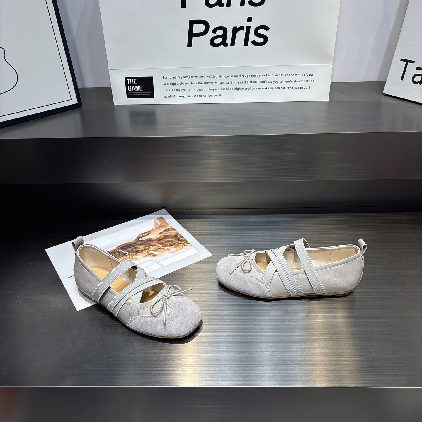 法式蝴蝶结方头浅口芭蕾鞋女2026新款交叉带时尚百搭软底玛丽珍鞋,女鞋,时尚芭蕾鞋,淘宝优惠券,粉丝福利购,淘宝优惠卷