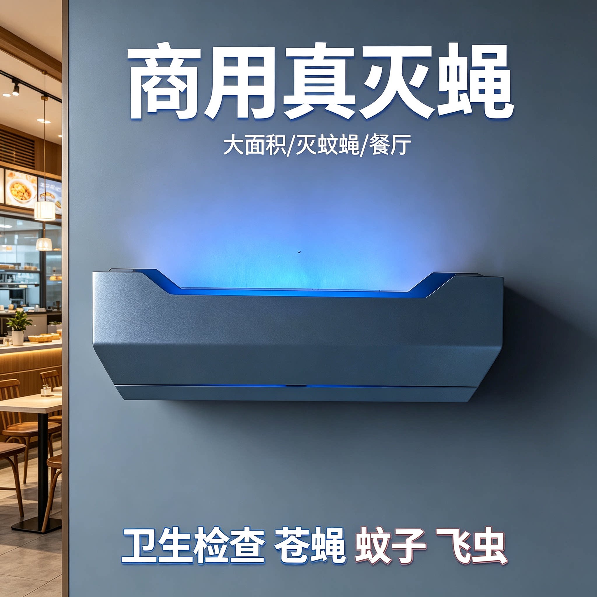 新款灭蝇灯粘捕式灭蚊灯餐厅酒店