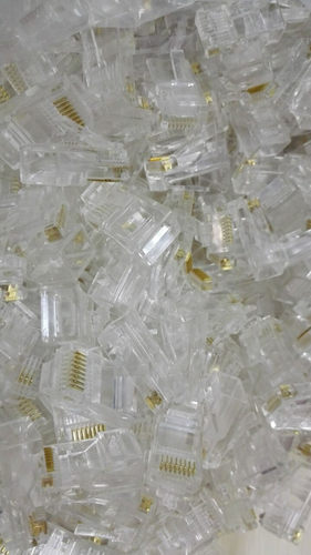 三叉8芯网线水晶头COB 网络8芯水晶头 袋装 RJ45 铜片 网线接头