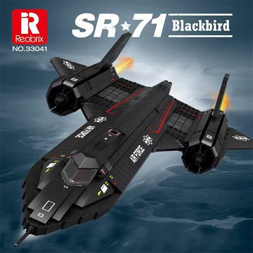 臻砖黑鸟SR-71战斗机积木拼装