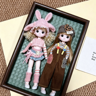 新款可爱23厘米奶萌7分娃娃公主女孩可换装玩具生日礼物玩偶套装