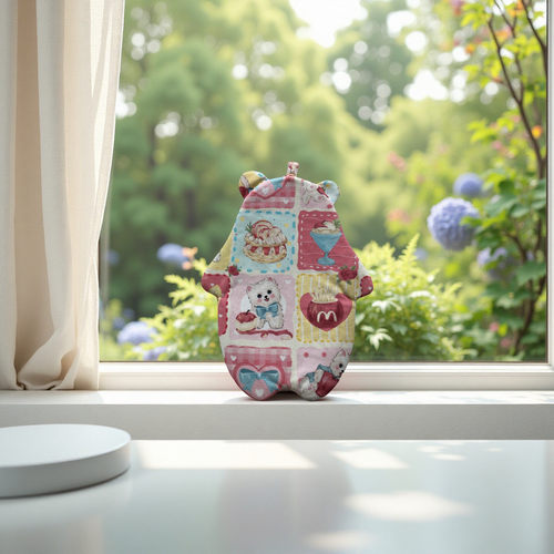 4100可爱熊零钱包笔袋布艺拉链小包手工材料包