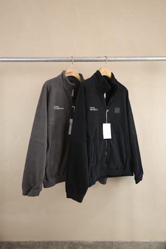 日系高端街潮户外男女同款宽松机能保暖羊羔绒拉链摇粒绒卫衣外套